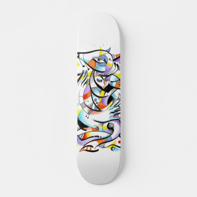 Skateboard Plat de skate-board pour chien Cubism (Devant)