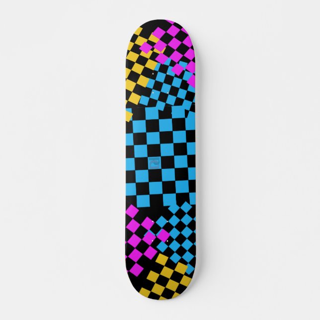 Skateboard plate-forme checkered colured (Devant)