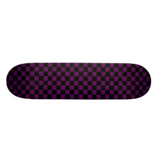 Skateboard Plate-forme Checkered pourpre et noire