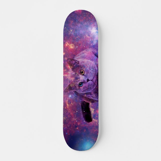 Skateboard Plate-forme de patin de chat de galaxie (Devant)