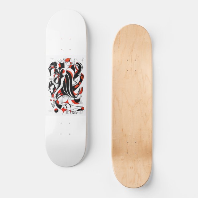 Skateboard Plate-forme de skate-forme Bouddha rouge (Recto)
