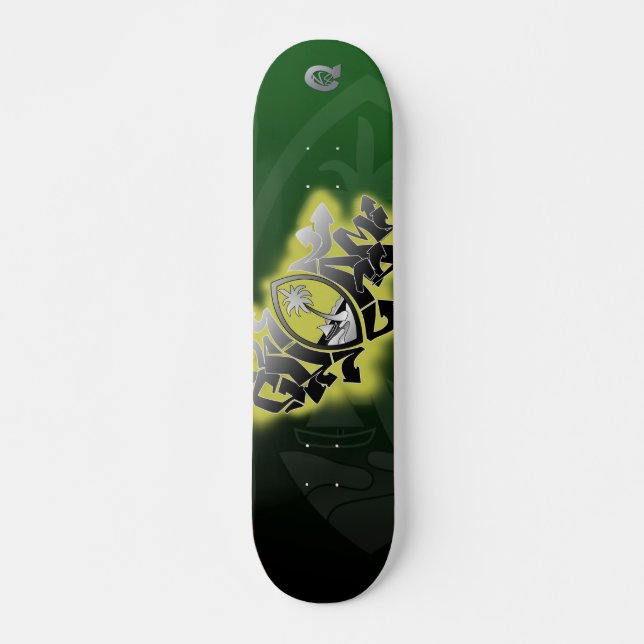 Skateboard Plate-forme II de graffiti de la Guam (Devant)