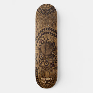 Skateboard Plate-forme Mélangée-Polyesian "de tatouage de