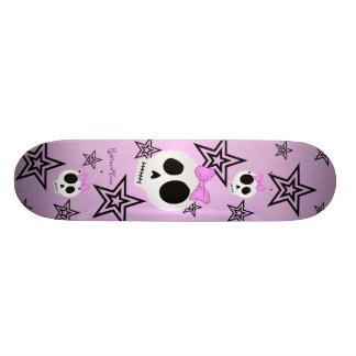 Skateboard Plate-forme mignonne de crânes des étoiles n