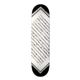 Skateboard Plate-forme personnalisable 1 de motif noir et