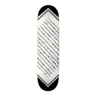 Skateboard Plate-forme personnalisable 1 de motif noir et