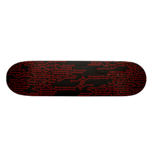 Skateboard Plate-forme rouge et noire de planche à roulettes