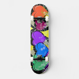 Skateboard Plateforme de skate Pop Art Hearts