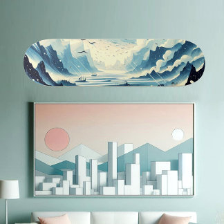 Skateboard Pluie Grêle Oiseaux Migrateurs Neige Montagnes Pay