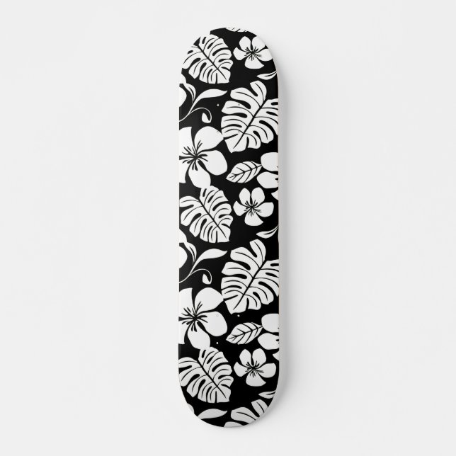 SKATEBOARD PLUMÉRIA ROSE (NOIR) (Devant)
