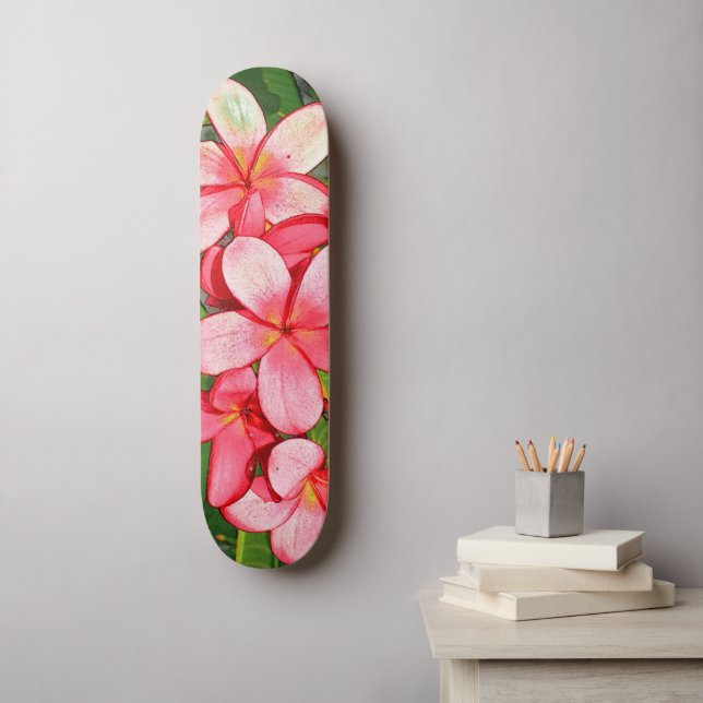 Skateboard Plumerias (Art mural)