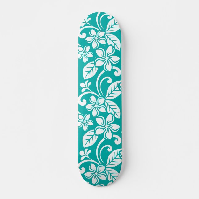 SKATEBOARD PLUMÉRIE DE L'ÎLE (TURQUOISE) (Devant)