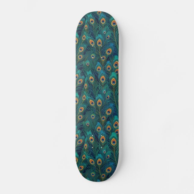 Skateboard Plumes de paon (Recto)