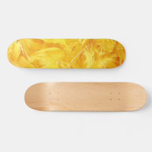 Skateboard Plumes jaune vif