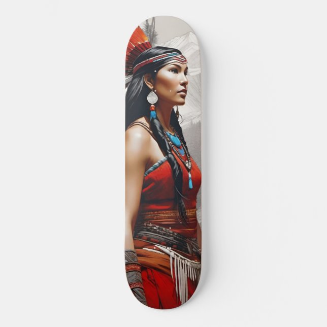 Skateboard Pocahontas : Guerrier (Recto)