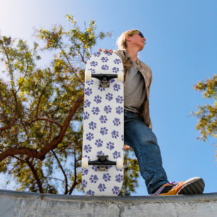 Skateboard Poches de Doodle, Paws de Chien, Paws Bleus de Mar
