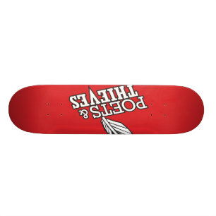 Skateboard Poètes et voleurs "rouge du nom"