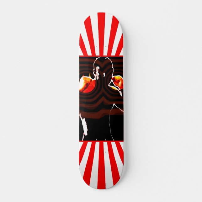 Skateboard poings du feu (Devant)
