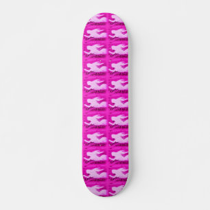 Skateboard pointage des sirènes roses