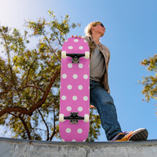Skateboard Pointe rose et blanche rose