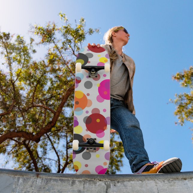 Skateboard Points colorés colorés (Extérieur 1)
