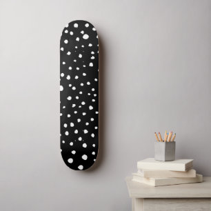 Skateboard Points dalmatiens, Zones dalmatiennes, Noir et Bla
