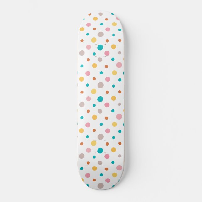 Skateboard Points d'aquarelle multicolore (Recto)