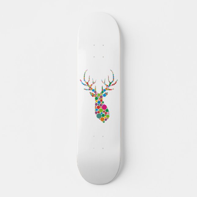 Skateboard Points de couleur cerf (Devant)