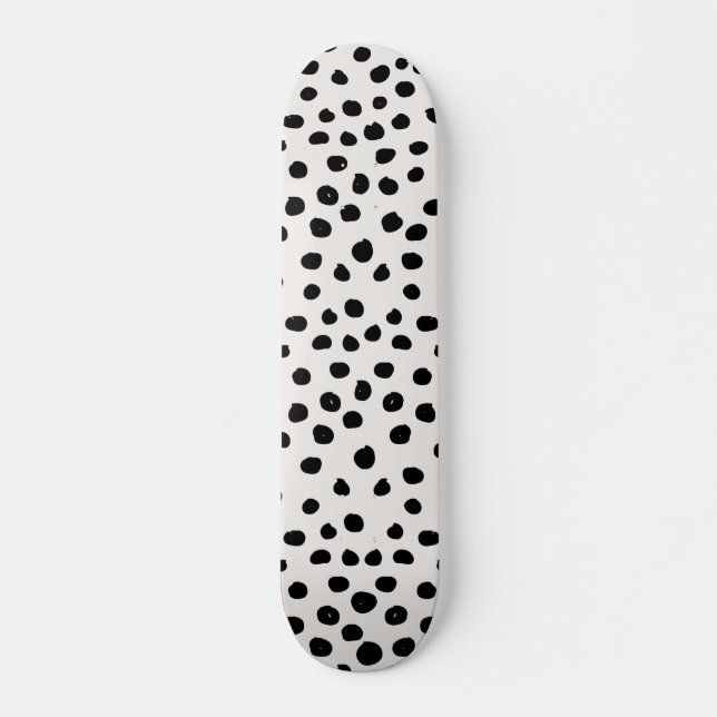 Skateboard Points posters de animaux Noir Et Blanc Dalmatie (Devant)