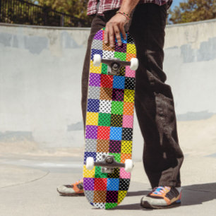 Skateboard Pois de surfaces composées multicolores