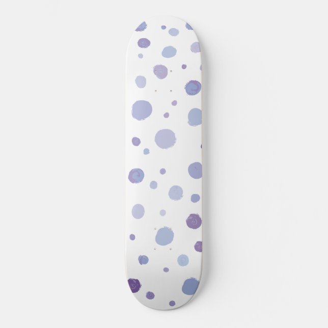 Skateboard pois peints à la main (Recto)