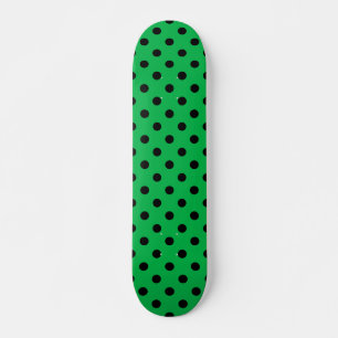 Skateboard Pois vert et noir