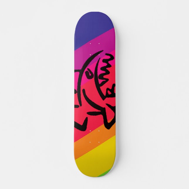 Skateboard Poisson arc-en-ciel (Devant)