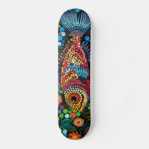 Skateboard Poisson souriant - Style autochtone - Planche à sk