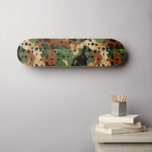 Skateboard Polcamo Brown Polka Dot et Camouflage hybride