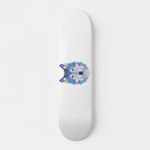 Skateboard Polygonal geometric wolf head
