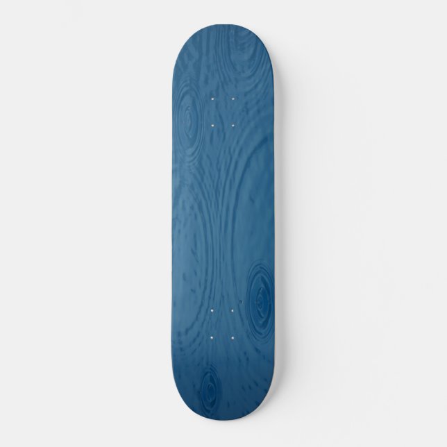 Skateboard Pommes de pluie (Vagues d'eau bleue) (Recto)
