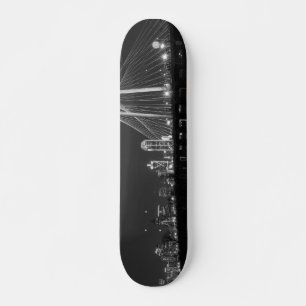 Skateboard Pont Dallas Vue Niveaux de gris