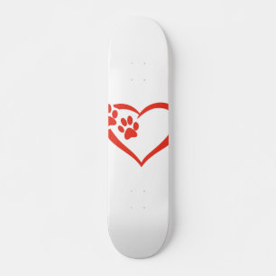 Skateboard Pont du coeur en rouge - Choisir la couleur arriè