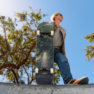 Skateboard Pont suspendu simple au-dessus de la rivière Idrij