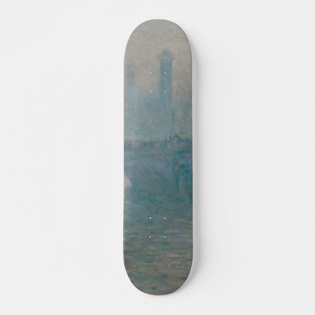 Skateboard Ponte Waterloo Gris Météo Monet Peinture (Devant)