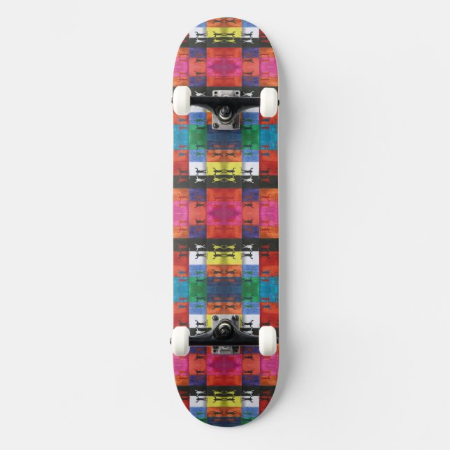 Skateboard Pop art n°1 par Yeshaya Dank - unité et harmonie (Recto)