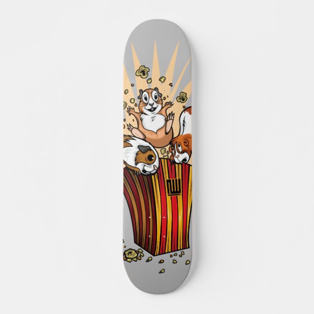 Skateboard Popcorn de cochons de Guinée (Devant)