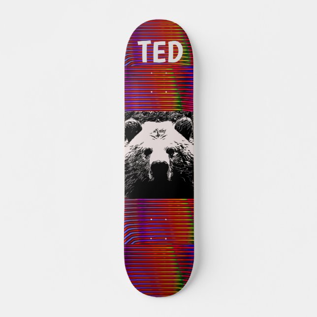 SKATEBOARD PORTEZ DES SKATEBOARDS PERSONNALISÉS ET GRIZZLY (Devant)