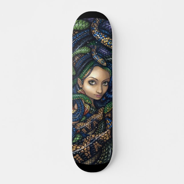 Skateboard Portrait de goth de mythologie de serpent de (Devant)