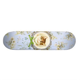 Skateboard Portrait vintage doux de chat