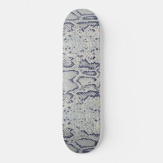 Skateboard Poster de animal de peau de serpent gris cool (Recto)