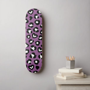 Skateboard Poster de animal, Léopard Violet, Spots De Cheetah