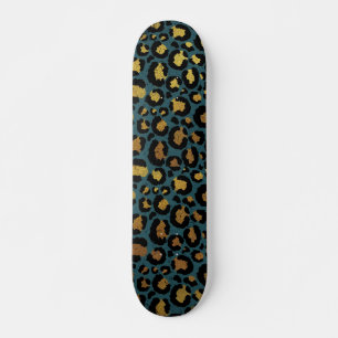 Skateboard Poster de animal or et noir