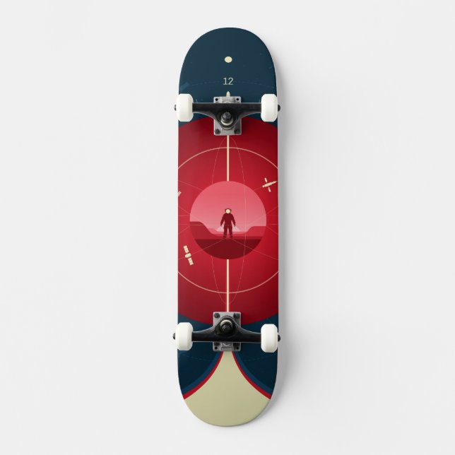 Skateboard Poster de l'horloge atomique Deep Space, version r (Recto)